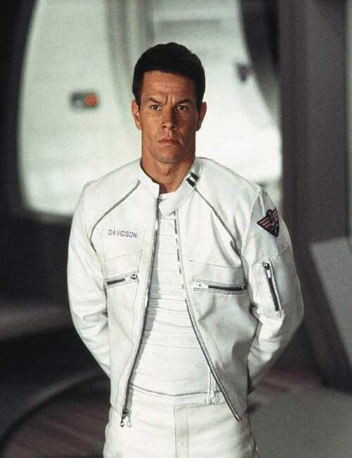 White leather jacket worn Mark Wahlberg