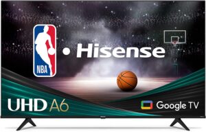 2. Hisense A6 Series 50-Inch Smart Google TV